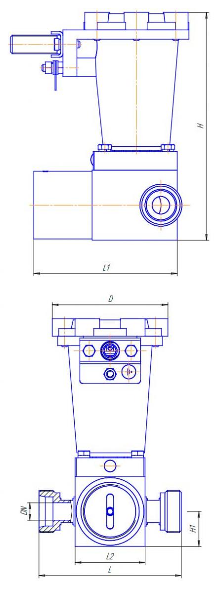 Чертеж - Клапан электромагнитный однопозиционный УФ 96578-010