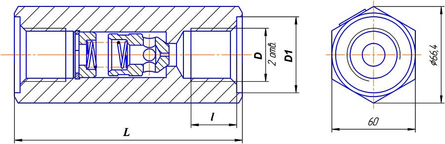 Конструктивная схема клапана КЛ 25.3