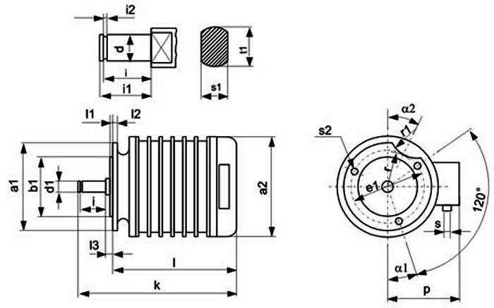 Схема - конструкция и подключение асинхронного электродвигателя KK 1407-6H